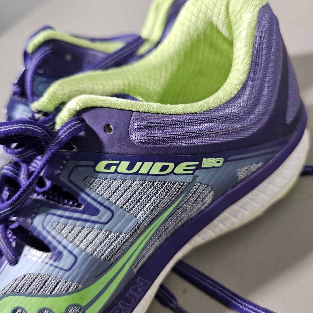 Saucony Guide ISO Running Shoes Womens 7.5 Purple Grey Lime S10415-1 Stability - Picture 2 of 6